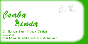 csaba minda business card